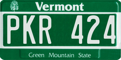 VT license plate PKR424