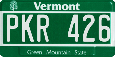 VT license plate PKR426