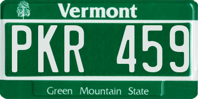 VT license plate PKR459