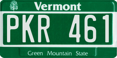VT license plate PKR461