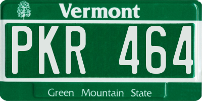 VT license plate PKR464