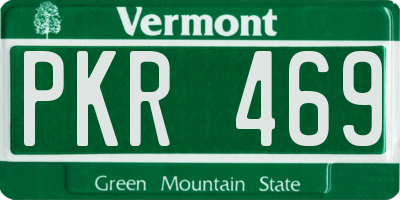 VT license plate PKR469