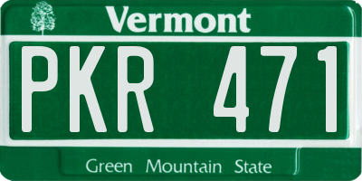 VT license plate PKR471