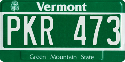 VT license plate PKR473