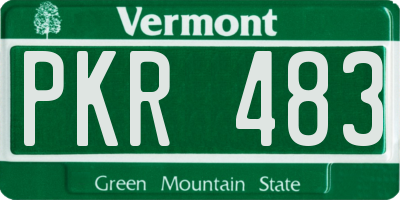 VT license plate PKR483