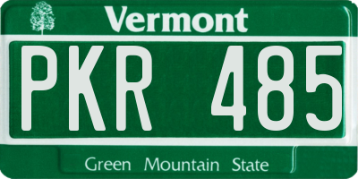 VT license plate PKR485