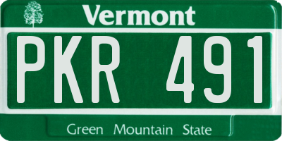 VT license plate PKR491