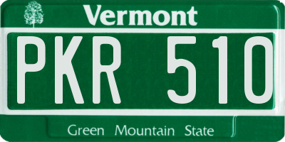 VT license plate PKR510