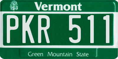 VT license plate PKR511