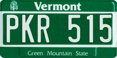 VT license plate PKR515
