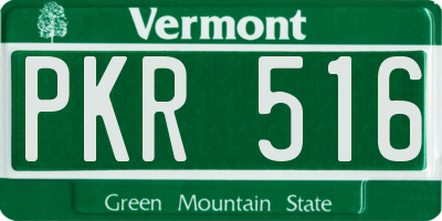 VT license plate PKR516