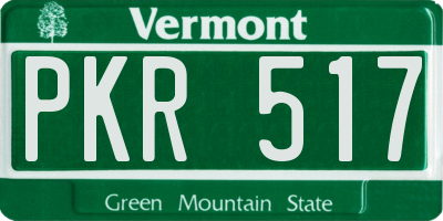 VT license plate PKR517