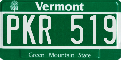 VT license plate PKR519