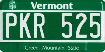 VT license plate PKR525