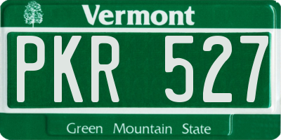 VT license plate PKR527