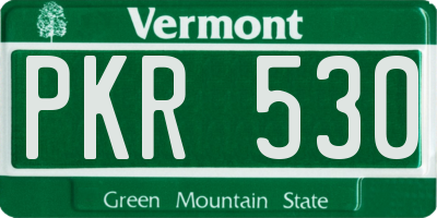 VT license plate PKR530