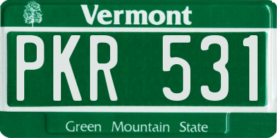 VT license plate PKR531
