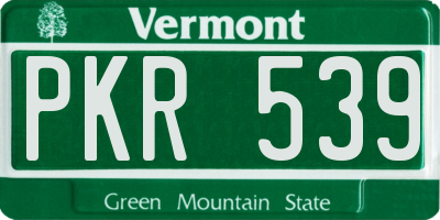 VT license plate PKR539