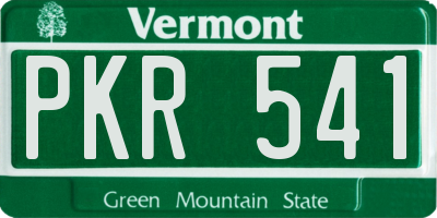 VT license plate PKR541