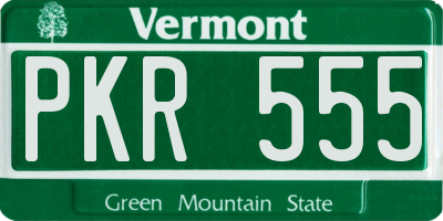 VT license plate PKR555