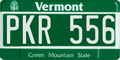 VT license plate PKR556
