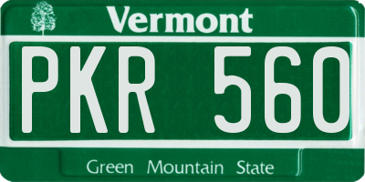 VT license plate PKR560