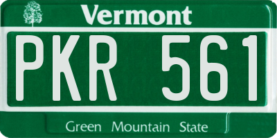 VT license plate PKR561