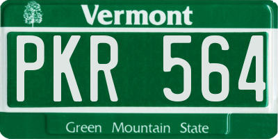 VT license plate PKR564