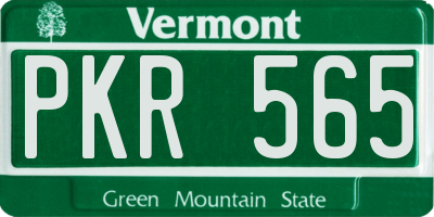 VT license plate PKR565