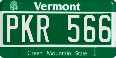 VT license plate PKR566