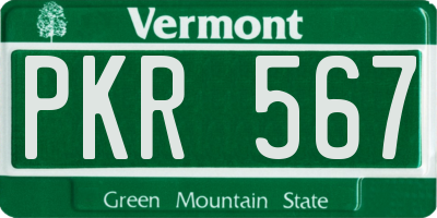 VT license plate PKR567