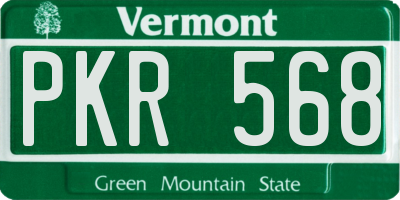 VT license plate PKR568