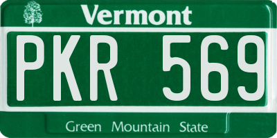 VT license plate PKR569