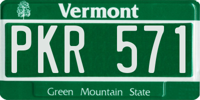 VT license plate PKR571