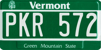 VT license plate PKR572