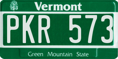 VT license plate PKR573