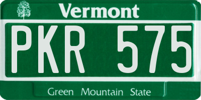 VT license plate PKR575