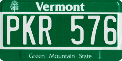 VT license plate PKR576
