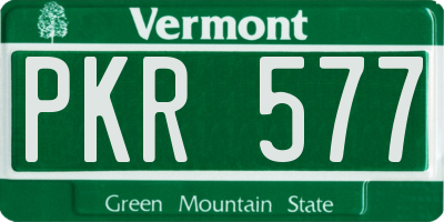 VT license plate PKR577