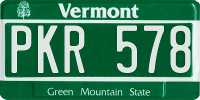 VT license plate PKR578