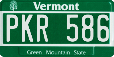 VT license plate PKR586