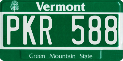 VT license plate PKR588
