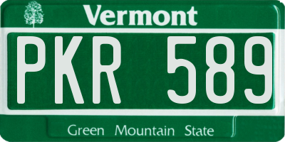 VT license plate PKR589