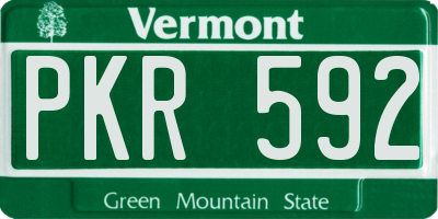 VT license plate PKR592