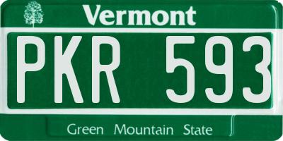 VT license plate PKR593