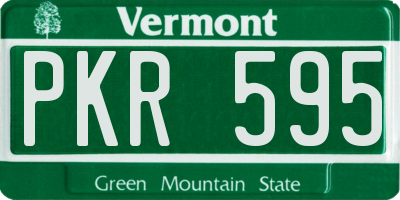 VT license plate PKR595