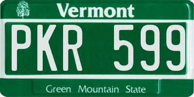 VT license plate PKR599
