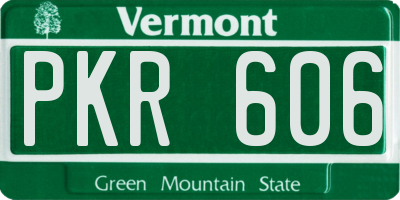 VT license plate PKR606