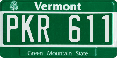 VT license plate PKR611