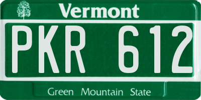 VT license plate PKR612